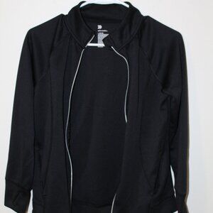 All In Motion  Girls Black Zip Up Lightweight Jacket Size Large 10/12
